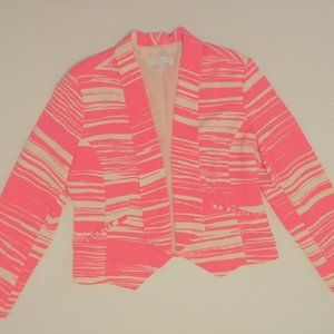 New York and Company Stretch Pink White blazer